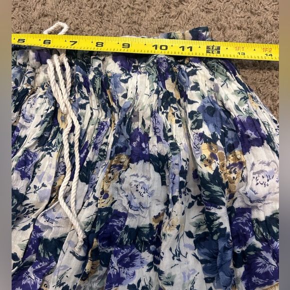 Vintage 90's TANGIBLES Floral Print Long Boho Whimsical Maxi Skirt Medium - Picture 6 of 9